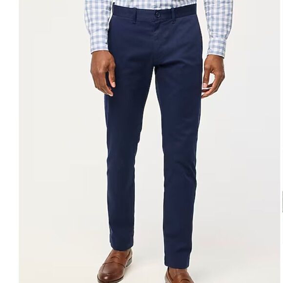 J. Crew Factory Slim-fit flex chino pant Navy Blue NWOT Size 38/32 - Picture 1 of 14